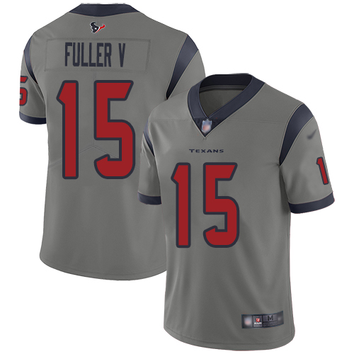 Houston Texans Limited Gray Men Will Fuller V Jersey NFL Football #15 Inverted Legend